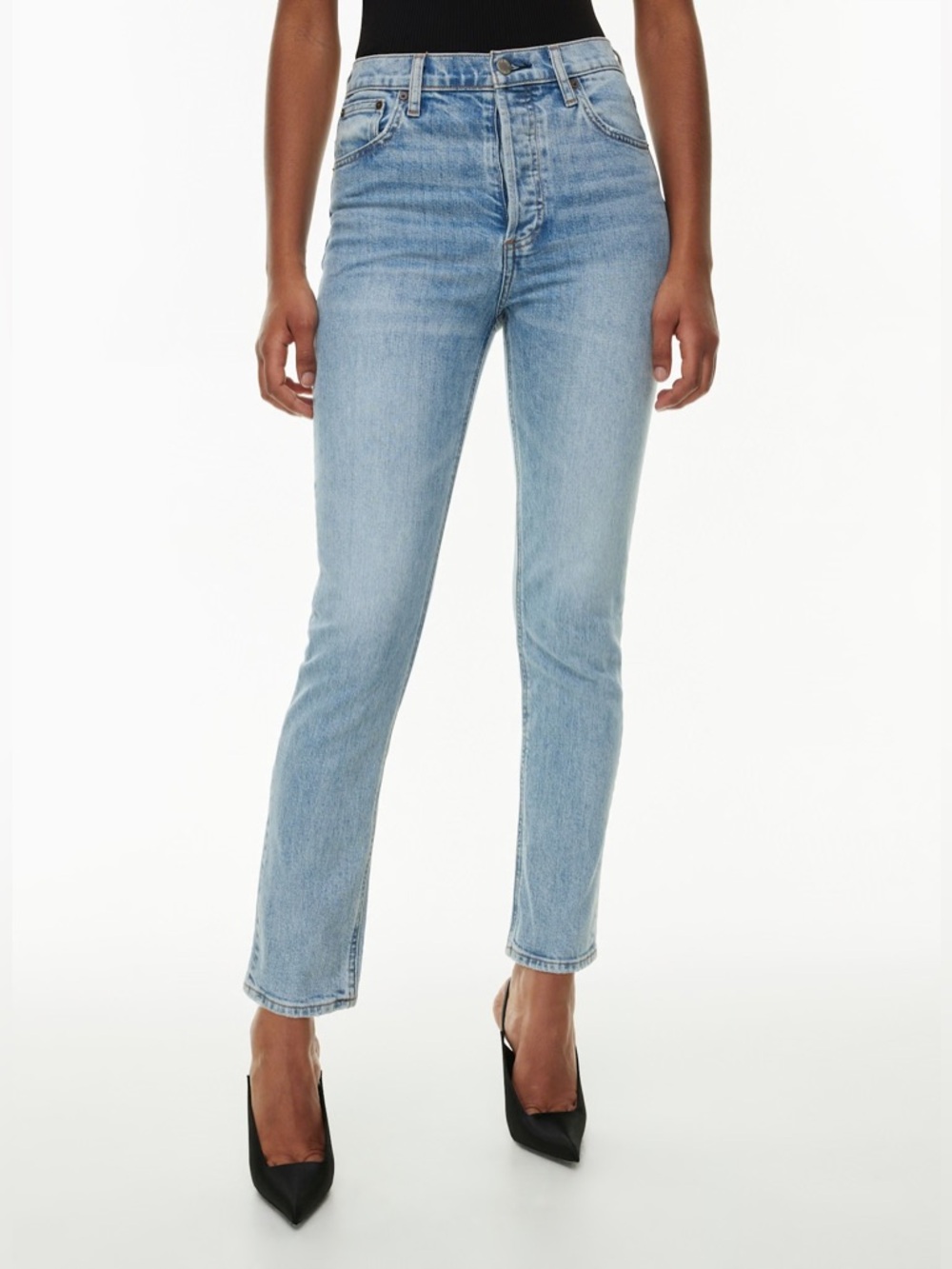 Aritzia Denim Forum The Yoko High Rise Slim 28L | 7 Yrs Pctr Ths Bleu